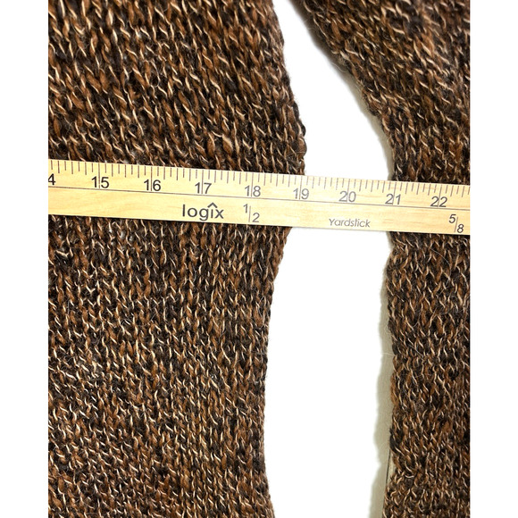 Peruvian Connection Asymmetrical Tunic Sweater 100% Alpaca Brown Size Large - Picture 4 of 10